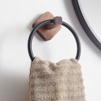 Bavlud Wooden Ring Towel Rack - Stylish Natural Wood Design, Perfect for Hanging Towels in Bathrooms, Durable and Eco-Friendly