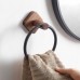 Bavlud Wooden Ring Towel Rack - Stylish Natural Wood Design, Perfect for Hanging Towels in Bathrooms, Durable and Eco-Friendly